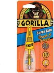 Gorilla Super Glue with Brush & Nozzle Applicator, 10 Gram, Clear, (Pack of 1)