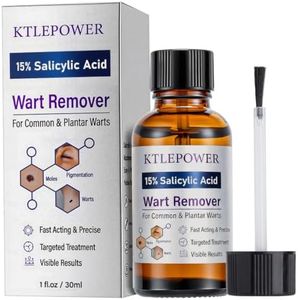 KTLEPOWER Fast-Acting Skin Tag Remover & 15% Salicylic Acid Wart Remover Liquid - Advanced No-Mess Mask Technology Wart Removal Treatment for Plantar, Common Warts, Corn & Callus, 30ml