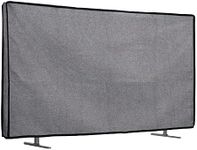 kwmobile Dust Cover for 75" TV - Linen TV Display Protector for TVs - Protect Your TV Screen - Dark Grey