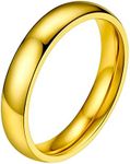PROSTEEL Mens Wedding Rings Gold We