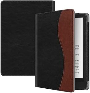 Fintie Folio Case for 6.8" Kindle Paperwhite (11th Generation-2021) and Kindle Paperwhite Signature Edition - Book Style Vegan Leather Shockproof Cover with Auto Sleep/Wake, Dual Color