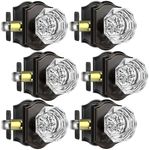 Calzibeno 6 Pack Glass Door Knobs, Oil Rubbed Bronze Crystal Door Knobs Interior with Lock for Privacy Use, Diamond Glass Door Knobs for Bedroom Bathroom, Vintage Crystal Door Knob Set