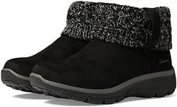 Skechers Women's Easy Going-Cozy Weather Ankle Boot, Black, 8