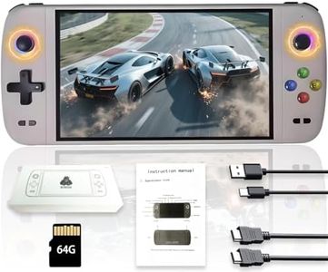 New M27 Handheld Game Console,Built-in 64G with 20000 games,Linux System,7-inch big IPS Screen,Portable Pocket Mini Arcade,HD Output (Gray,64G)