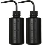 HOOMBOOM 2Pcs Tattoo Wash Bottle 250ml | 8oz Squirt Succulent Watering Safety Rinse Bottle Watering Tools for Medical Cleaning Washing Bottle Black