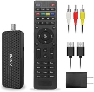 ZJBOX Digital Converter Box for TV,Newest 1080P ATSC tv Tuner Box with hdmi Output and 3RCA Cables Hidden Behind TV，with Power Adapter，2-in-1 Remote，TV Program Recording&Playback,USB Media Player