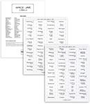 Home Advantage Spice Jar Labels Rectangle Style (White)