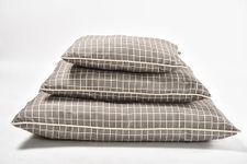 Dog & Pet Bed Cover - Grey Checkered - Removable and Washable (Large)