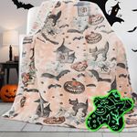 UOFON Halloween Pumpkin Blanket Kid