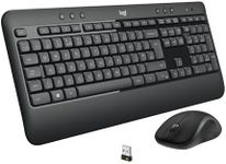 Logitech MK540 Advanced Wireless Keyboard and Mouse Combo for Windows, 2.4 GHz Unifying USB-Receiver, Multimedia Hotkeys, 3-Year Battery Life, for PC, Laptop, QWERTY UK English Layout - Black