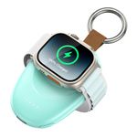 GagaKing Portable Charger for Apple Watch, 1400mAh Keychain Wireless iWatch Power Bank, Battery Pack for Apple Watch Series 10 9 8 7 6 5 4 3 2 1 SE Ultra 2 Fast Charging Travel Car Chargers (Blue)