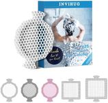 INVIHUG, 25 Pack, Disposable Shower Drain Hair Catcher Mesh Stickers, Disposable Hair Drain Catcher. (White)