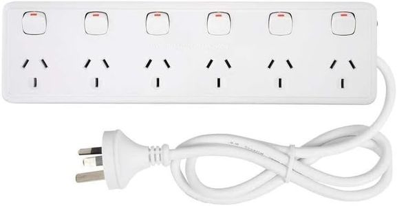 Arlec 10A 6 Outlet Individually Switched Powerboard