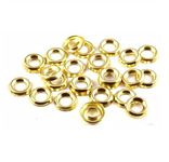 TERF® 100 Pcs Brass Plated Screw Cup Washer Size No. 8 Countersunk Screw Surface Finishing Cup Washers Gauge Size No. 8g