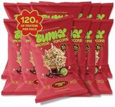 BUNKY Protein Popcorn | Premium High-Protein Air-Popped Snack | Aged White Cheddar & Sriracha Lime | Low Calorie, High Fiber, Guilt-Free Crunch | 10g Protein per Bag | Healthy Post-Workout Snack (2.5 Ounce (Pack of 12), Sriracha Lime)