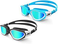 ZIONOR Kids Swim Goggles, 2 Packs G1MINI Polarized Swimming Goggles for Girls and Boys, UV Protection Anti-Fog for Child and Youth （GoldLens+GoldLens）