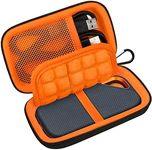 Lacdo Hard Carrying Case for SanDisk Extreme Pro/SanDisk Extreme Portable External SSD 500GB 1TB 2TB 4TB USB-C Solid State Drive EVA Shockproof Protective Storage Travel Bag, Black+Orange