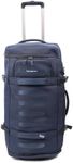 Hedgren COMPACT Rolling Duffle – Foldable, Water-Repellent RPET with RFID Blocking, TSA Lock, Multiple Handles & Wheels - 75.1 L (Peacoat Blue)