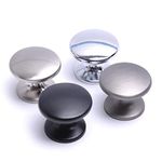 BSM Marketing Kitchen Cupboard Drawer Door Handle Knob Chrome Brushed Nickel Black Pewter (5, Pewter)