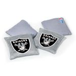 NFL Pro Football Las Vegas Raiders Dual-Sided Bean Bags by Wild Sports, 4 Pack - Premium Toss Bags for Cornhole Sets