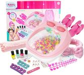 JYGOG New Play Foot Spa And Pedicure Kit - Luxurious Pedicure Foot Spa Kit & Deluxe Kids Nail Polish Set For Girls - Perfect Teenager Gifts For Girls, Multicolor