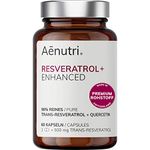 New: Resveratrol Plus High Strength | 500mg Premium Trans-Resveratrol from Switzerland per Capsule | Optimized Formula with Quercetin | Made in Germany | 60 Capsules