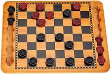 WE Games Solid Wood Checkers Set - 