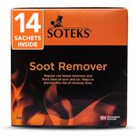 Flue & Chimney Cleaner Soot Remover – for Fireplaces and Wood stoves - Dissolves Soot,Tar,Creosote – Easy to Use – No Mess – Reduces Risk of Chimney Fires – Non-Toxic,Environmentally Safe – 14 Sachets