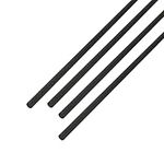 Ohamtes 4Pcs 4mm Diameter Carbon Fiber Rod, Solid Frosted Rod Length 400mm, Used for Kite, Remote Control Aircraft, DIY Article Frame or Support Rod