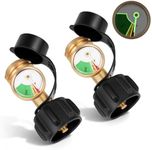 Siziviki 2-Pack Propane Tank Gauge with Leak Detector, Universal Level Indicator for 5-40 lb Tanks, QCC-1/Type 1 Connector for BBQ Grills, RV Campers, Patio Heaters and More