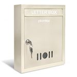 Plantex Letter Box/GI Steel Mail Box/Donation Box with Lock and Keys/Letter Box for Home Gate/Suggestion Box for Office/School/Complaint Box/ (Ivory) - Wall Mount