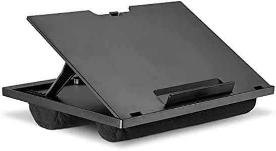Navaris Support ordinateur portable – Plateau pour PC 37,6 x 28 x 5,8 cm avec coussin et 8 niveaux hauteur réglables –Table lit canapé bureau