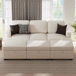 Brick Attic Sofas for Living Room - Sleeper Sofa Comfy Sleeper Couch Chenille with Extra Deep Seats - Sectional Couch Convertible Sofa with Chaise Upholstered for Bedroom Apartment Office Game Room