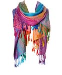 Goood Times Fashion Women's Silk Scarf Luxury Satin Shawl Wraps, Purple, Large