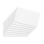 Summit Flash Cards, 200 Pack White, Lined Revision Cards, 125x75mm