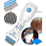 Drosselz Electrical Chemical Free Head Lice Removal Comb Head Nits Capture Comb Electrical Head Lice Comb Eggs Remover Hair Vacuums Machine for Lice Removed (White)