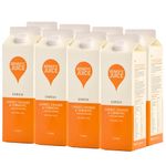 Benefit Drinks Pure Carrot, Orange & Turmeric Juice with Vitamin A, C and E - 8 x 1L Pack - Healthy Drinks Superfood