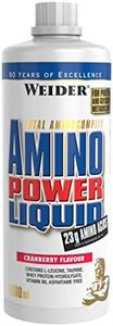 WEIDER Amino Power Liquid, Aminoácidos Líquidos altamente dosificados, Amino Líquido con los nueve Aminoácidos Esenciales (EAA) y extra L-Leucina, Pre, Intra y Post-Entrenamiento, Arándano, 1 L
