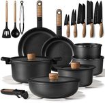 CAROTE 34pcs Pots and Pans Set, Non