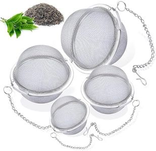 4 Piezas Infusor Te de Acero Inoxidable, Infusor Te, Infusor de Té Bolas Infusoras, Infusor de Té Suelto Coladores para Té de Hojas Sueltas y Especias y Condimentos
