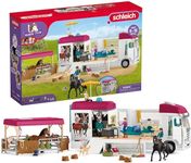 schleich HORSE CLUB - 42619 Horse Transporter, 227 Piece Playset with Horse Trailer, 3 x schleich Horses, Collectable Toy Animals and Horse Riding Figurines for Children Aged 5+