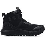 Under Armour Women's Micro G Valsetz Mid Military and Tactical Boot, Black (001)/Black, 8.5