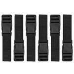 6 Pack Luggage Nylon Straps with Quick Release Buckle Utility Straps for Travel Packing Outdoor Sports 2.5*150cm Black