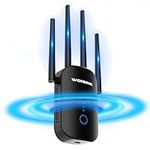 WONLINK 1200Mbps Newest WiFi Extender Booster, WiFi Booster WiFi Extender Support Repeater/AP/Router Modes/Wired Connection, WiFi Range Booster for 35 Devices, UK Plug