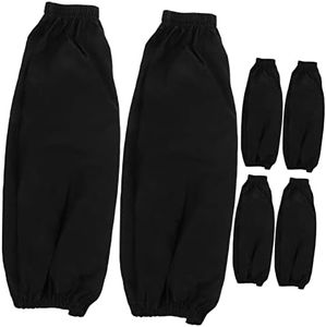 Angoily 3 Pairs Waterproof Sleeve, Black Sleeves, Kitchen Arm Sleeves, Multifunction Aprons Oversleeves for Kitchen Cleaning Cloak