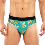 JHKKU Men's Underwear Briefs Comfort Soft Stretch Classic Fit Briefs with Contour Pouch, Banana, M