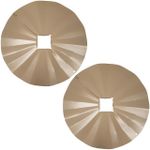 Erva Post Mounted Squirrel Baffles, Galvanized, Tan, 2 Pack