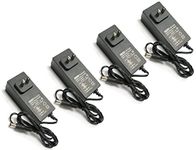 4-Pack SOLTECH 12V 3A Security Camera Power Supply Adapter for Night Owl Samsung Wisenet Lorex Swann Q-See, 100-240V AC to 12V DC 3A 36W AC DC Adapter for Security Camera System DVR NVR