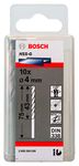 Bosch Professional Metal Drill Bits HSS-G With Diameter 4mm Working Length- 43mm, Total Length- 75mm, Pack Of 10