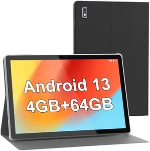 BYYBUO Android 13 Tablet,10.1 inch Tablet with Case, 64GB ROM Quad-Core Processor 5000mAh Battery, 1280x800 IPS FHD Touchscreen 5MP+8MP Camera, Bluetooth,WiFi,Metal Body, SMARTPAD A10_L